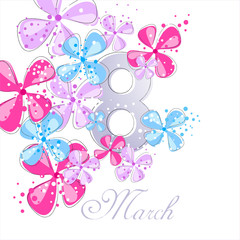Vector background to the 8th of March (Women's Day)