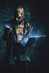 laptop and zombie