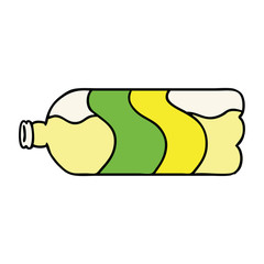 cartoon doodle of a soda bottle