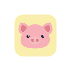 Pig. Logo of pig. Head pig. Animal. Vector illustration. EPS 10.