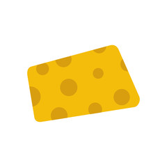 Cheese. Yellow cheese. Cheese logo. Vector illustration. EPS 10.