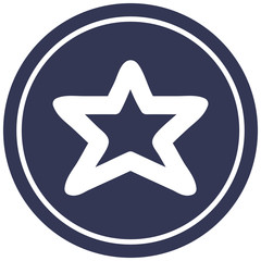 star shape circular icon