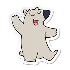 sticker of a quirky hand drawn cartoon wombat