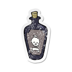 retro distressed sticker of a cartoon poison