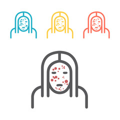 Rash Flat Icon. Vector sign for web graphic