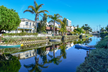 Colorful Venice Canals in Los Angeles, CA