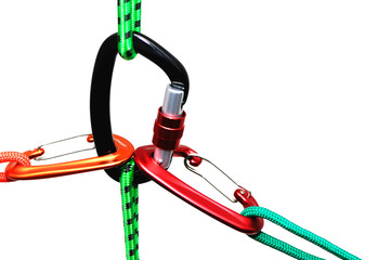 Carabiner isolated on white background
