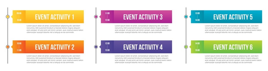 Creative vector illustration of daily event schedule blank isolated on transparent background. Art design timeline business day plan. Abstract concept timetable, timeframe board graphic element