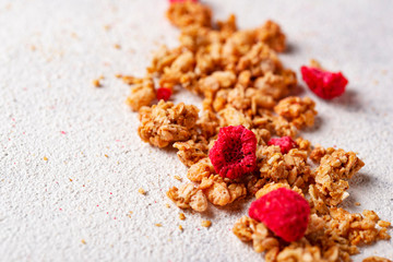 Homemade granola with dried berry