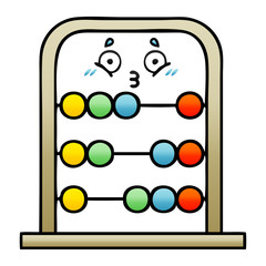 gradient shaded cartoon abacus