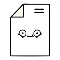 cute cartoon sheet of paper