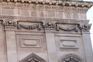 Details of the baroque that can be admired in the city of Lecce in Apulia, Italy