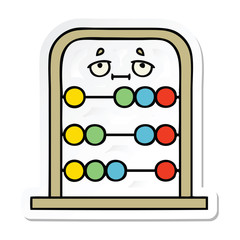 sticker of a cute cartoon abacus