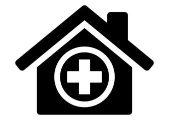 Obraz premium gz349 GrafikZeichnung - german: Krankenhaus - Medizinisches Kreuz / english: icon hospital medicine / medical cross - simple template - DIN A2, A3, A4 - g7283