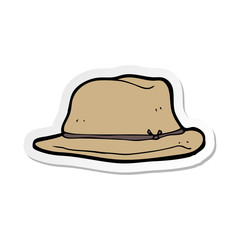 sticker of a cartoon hat