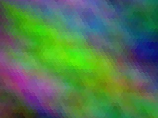 Multicolor hexagonally pixeled background for designers. Bright rainbow colors. Modern background