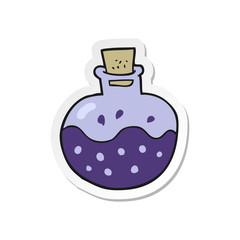 sticker of a cartoon science potion