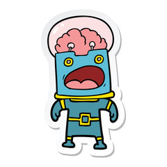 sticker of a cartoon robot