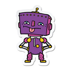 sticker of a cartoon robot