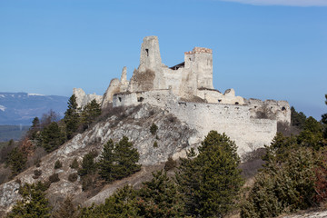 The ruins of castle Cachtice