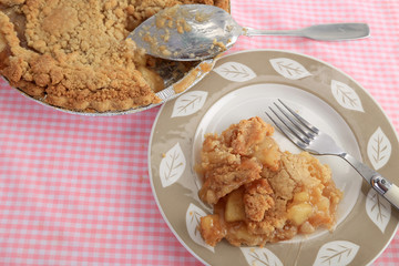 Serving Slice of Dutch Apple Pie
