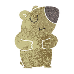 quirky retro illustration style cartoon bear