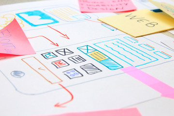 Development application for modern smartphone. Ux Ui design app.