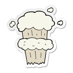 sticker of a cartoon smoke blast