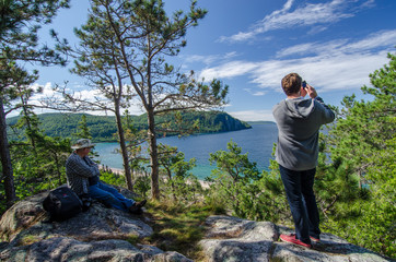 hikers in the mountains