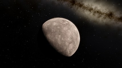 Planet Earth from space 3D illustration planet mercury orbital view, our planet from the orbit, world, ocean, atmosphere, land, clouds, globe (Elements of this image furnished by NASA)