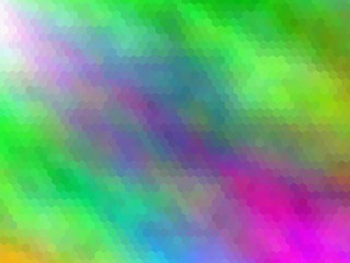 Multicolor hexagonally pixeled background. Modern, bright rainbow colors