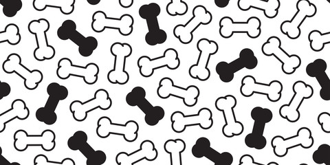 Obraz na płótnie Canvas Dog bone seamless pattern vector Halloween paw footprint french bulldog scarf isolated tile background repeat wallpaper cartoon illustration gift wrap paper