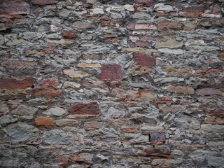 An abstract background of distressed medieval walls