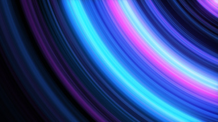 Abstract 3d illustration background of glowing lines isolated on black background