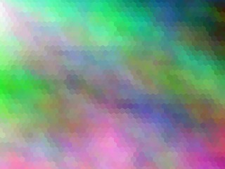 Multicolor hexagonally pixeled background. Modern, bright rainbow colors