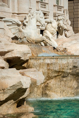 Fototapeta na wymiar detail of Trevi fountain in Rome