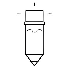 line drawing cartoon pencil