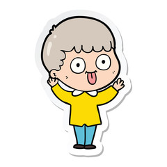 sticker of a cartoon man staring