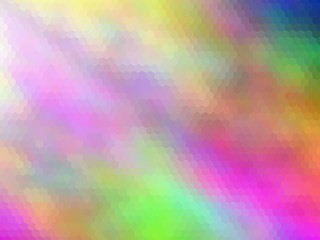 Multicolor hexagonally pixeled background. Modern, bright rainbow colors