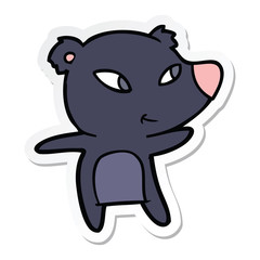 sticker of a cute cartoon bear