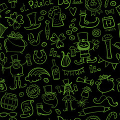 Saint Patrick Day, Seamless pattern for your design