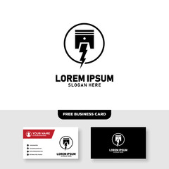 Automotive Logo, Free Business Card - Vector