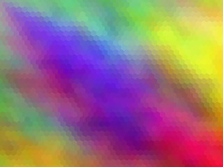 Multicolor hexagonally pixeled background. Modern, bright rainbow colors