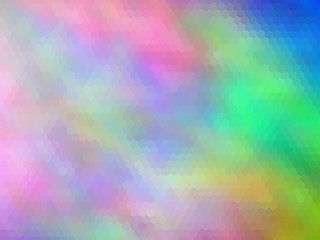 Multicolor hexagonally pixeled background. Modern, bright rainbow colors