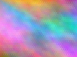Multicolor hexagonally pixeled background. Modern, bright rainbow colors