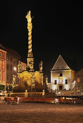 Marian Plague column at Lower square (Dolni namesti) in Olomouc. Moravia. Czech Republic