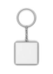 Blank metallic keychain mockup