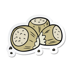 sticker of a cartoon hazelnuts