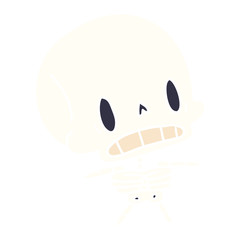 cartoon kawaii cute dead skeleton