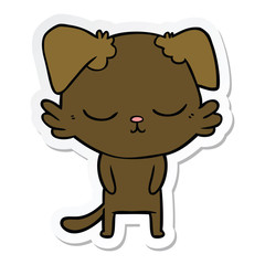 Fototapeta premium sticker of a cute cartoon dog
